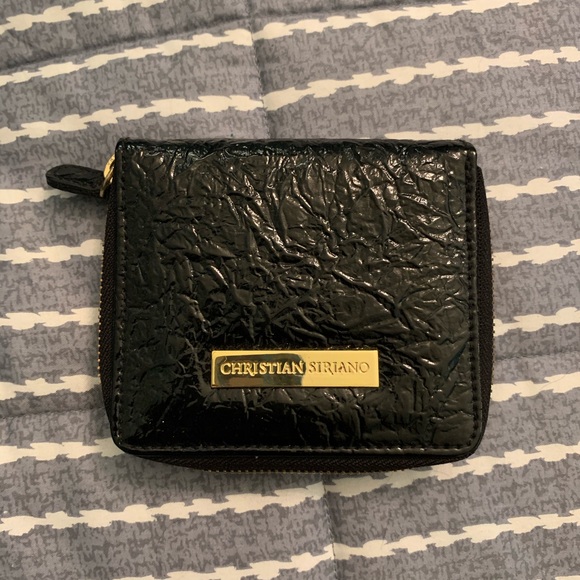 Christian Siriano crinkled pleather wallet - Picture 1 of 4